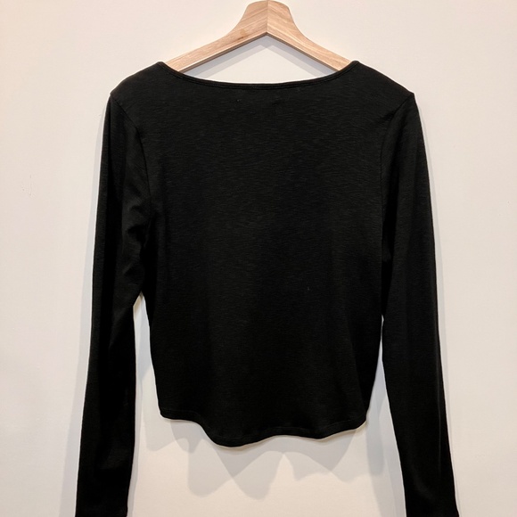 Madewell Split-Neck Long-Sleeve Tee - Picture 3 of 7